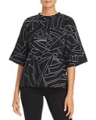 Kenneth Cole Embroidered Shapes Boxy Top