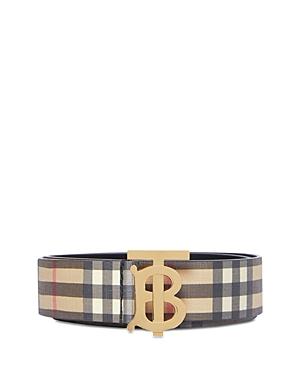 Burberry Women's Monogram Motif Vintage Check E-canvas Belt