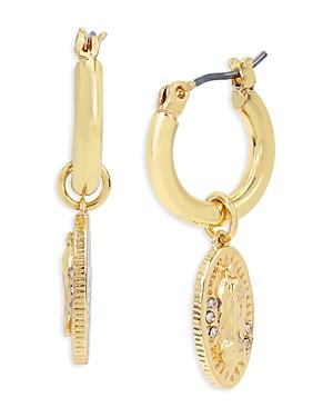 Allsaints Medallion Drop Hoop Earrings