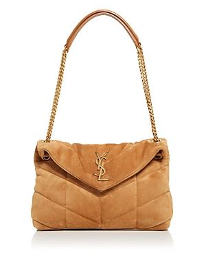 Saint Laurent Puffer Small Quilted Suede Crossbody