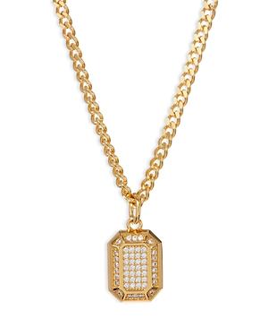 Luv Aj Cubic Zirconia Faceted Pendant Necklace In Gold Tone, 16.6-19.6