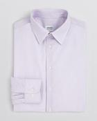 Armani Collezioni End-on-end Solid Dress Shirt - Regular Fit