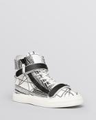 Giuseppe Zanotti Lace Up High Top Sneakers - London Scribble