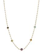 Bloomingdale's Beaded Multi Gemstone Clover Station Necklace In 14k Yellow Gold, 19 - 100% Exclusive