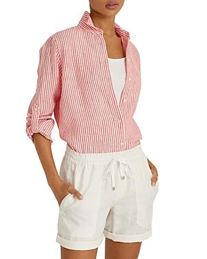 Lauren Ralph Lauren Striped Linen Button Front Shirt