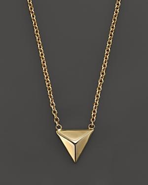 Zoe Chicco 14k Yellow Gold Triangle Pyramid Necklace, 16