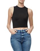 Good American Cropped Muscle Tee