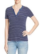 Three Dots Esther Striped Tee