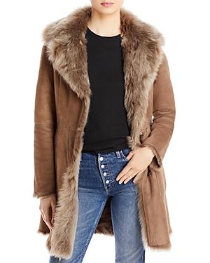 Hiso Gypsie Toscana Trimmed Reversible Shearling Coat