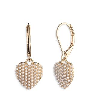 Lauren Ralph Lauren Imitation Pearl Heart Drop Earrings