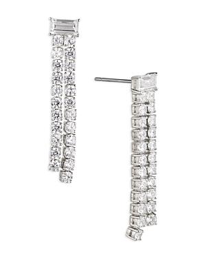 Nadri Chateau Crystal Fringe Linear Earrings