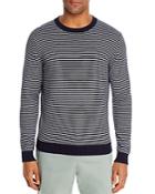 The Men's Store At Bloomingdale's Cotton Stripe Classic Fit Crewneck Sweater - 100% Exclusive