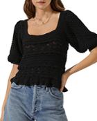 Astr The Label Hera Crochet Top