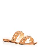 Isa Tapia Camelia Studded Double Strap Slide Sandals