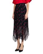 The Kooples Naive Cherry-printed Pleated Skirt