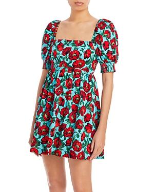 Alice And Olivia Reyna Floral Print Mini Dress