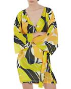 The Kooples Hibiscus Belted Kimono Dress