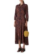 Whistles Amara Leopard-print Midi Shirt Dress