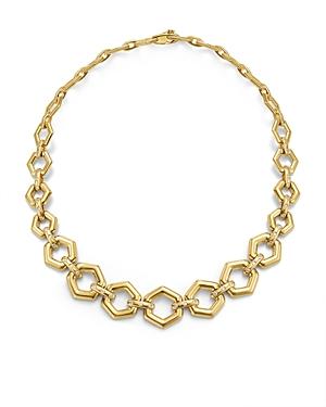 Temple St. Clair 18k Yellow Gold Beehive Link Necklace With Diamonds, 18.8