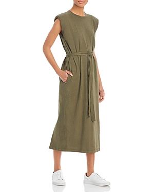 Velvet By Graham & Spencer Avis Cotton Tie Waist Midi Dress