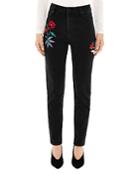 Sandro Maceoplex Embroidered Jeans In Black