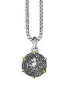David Yurman Sterling Silver & 18k Yellow Gold Zodiac Leo Amulet Enhancer