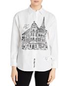 Karl Lagerfeld Paris Paris Landscape Poplin Shirt