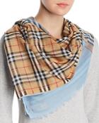 Burberry Color-block Vintage Check Gauze Scarf