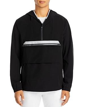 Karl Lagerfeld Paris Half Zip Hoodie With Stripe Details