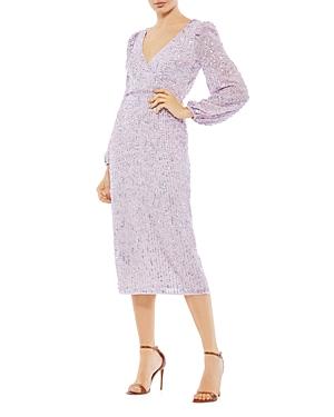 Mac Duggal Sequin Midi Dress