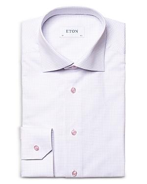 Eton Slim Fit High Performance Dobby Check Dress Shirt