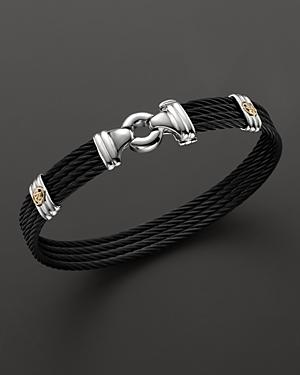 Charriol Gentlemen's Collection Black Nautical Cable Bangle
