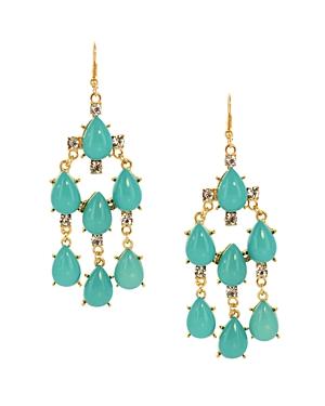 Sparkling Sage Oval Stone Trio Drop Earrings - Compare At $72