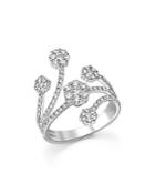 Diamond Cluster Statement Ring In 14k White Gold, 1.0 Ct. T.w.