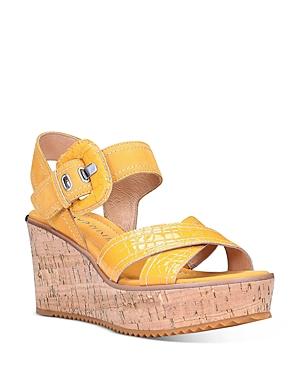 Donald Pliner Women's Croc-embossed Platform Sandals