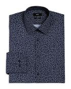 Boss Jano Leaf Print Slim Fit Dress Shirt