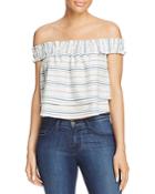 Wayf North Shore Off-the-shoulder Cropped Top - 100% Exclusive