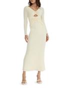 Significant Other Marie Ruched Cutout Maxi Dress