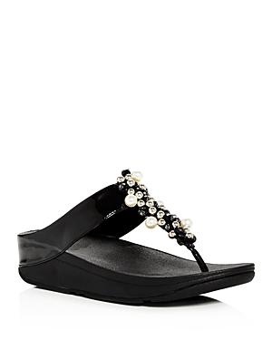 Fitflop Women's Deco Embellished Platform Thong Sandals