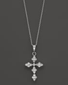 Diamond Cross Pendant Neckace In 14k White Gold, .25 Ct. T.w, 17.5 - 100% Exclusive