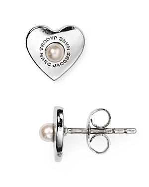 Marc Jacobs Swarovski Crystal Heart Stud Earrings