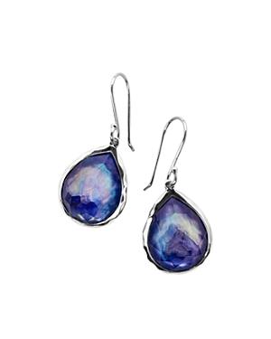 Ippolita Sterling Silver Rock Candy Mother-of-pearl, Lapis & Clear Quartz Crystal Triplet Drop Earrings
