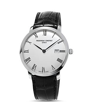 Frederique Constant Slimline Watch With Leather Strap, 40mm