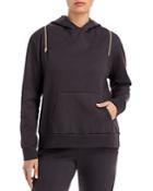 Monrow Cotton Open Back Zipper Hoodie