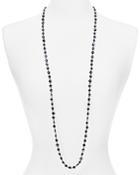 Ela Rae Diana Black Spinel Coin Beaded Necklace, 42