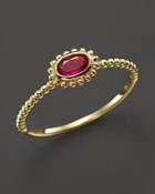 Lagos 18k Gold And Oval Ruby Stackable Ring