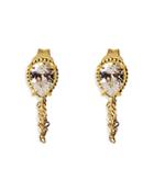 Argento Vivo Cubic Zirconia & Chain Front To Back Earrings In 14k Gold Plated Sterling Silver