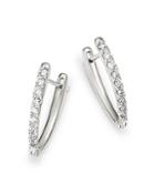 Bloomingdale's Diamond Hoop Earrings In 14k White Gold, 0.20 Ct. T.w. - 100% Exclusive