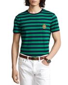 Polo Ralph Lauren Cotton Stripe Embroidered Logo Crest Pocket Tee