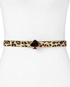 Kate Spade New York Leopard Calf Hair Spade Buckle Belt